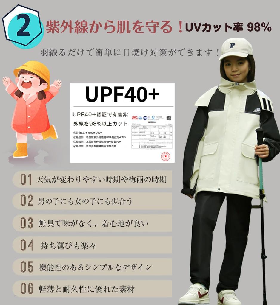 sunyhom Raincoat for Girls and Perfect for School Camping and Suitable for and School Entrance Waterproof and with Storage for Elementary and Junior