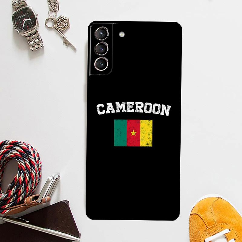 Republic of Cameroon Flag Case For Samsung Galaxy S24 Ultra S20 S21 S22 S23 Plus S9 S10 S24 FE S25 Ultra Cover Coque