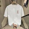 Summer Over Size Ins Printed Pure Cotton T-Shirt Comfortable Breathable and Elastic Sleeve Trendy Casual Tees for Sports