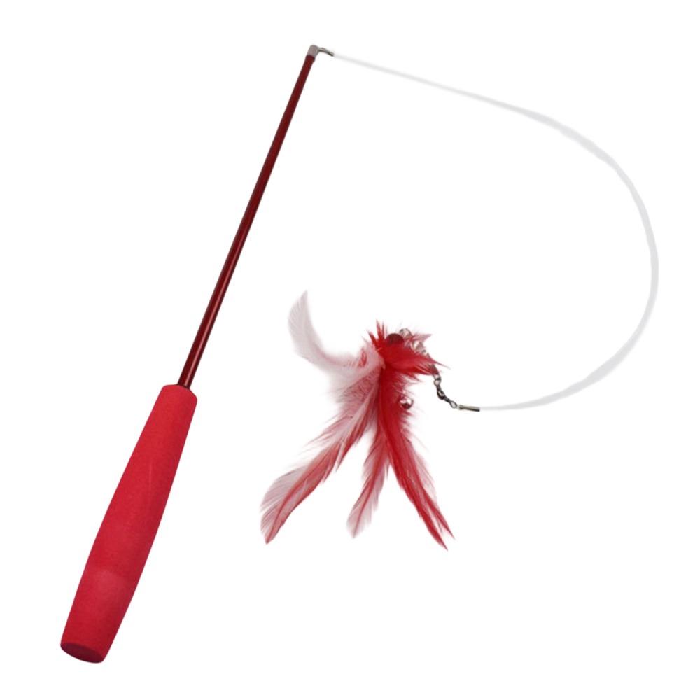 Interactive Cat Teaser Wands 3-section Stick Teaser Durable Catcher Teaser Rod Cat Accesorios