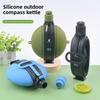 1 шт. Складная силиконовая бутылка для воды с компасом - Выдвижная портативная конструкция для кемпинга, пеших прогулок, приключений на природе. Герметичная