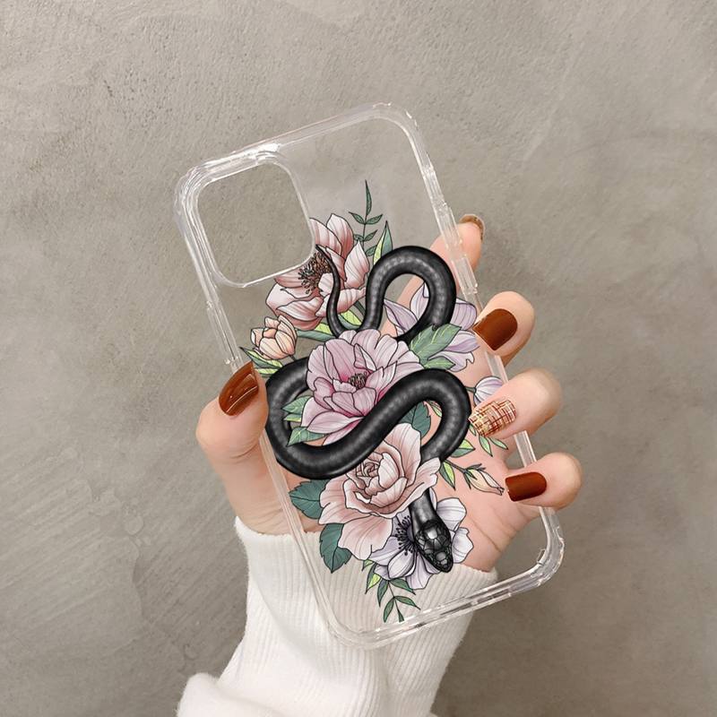Чехол для телефона «Цветок змеи» «Картина змеи» для iPhone 11 12 13 mini pro XS MAX 8 7 6 6S Plus X 5S SE 2020 XR