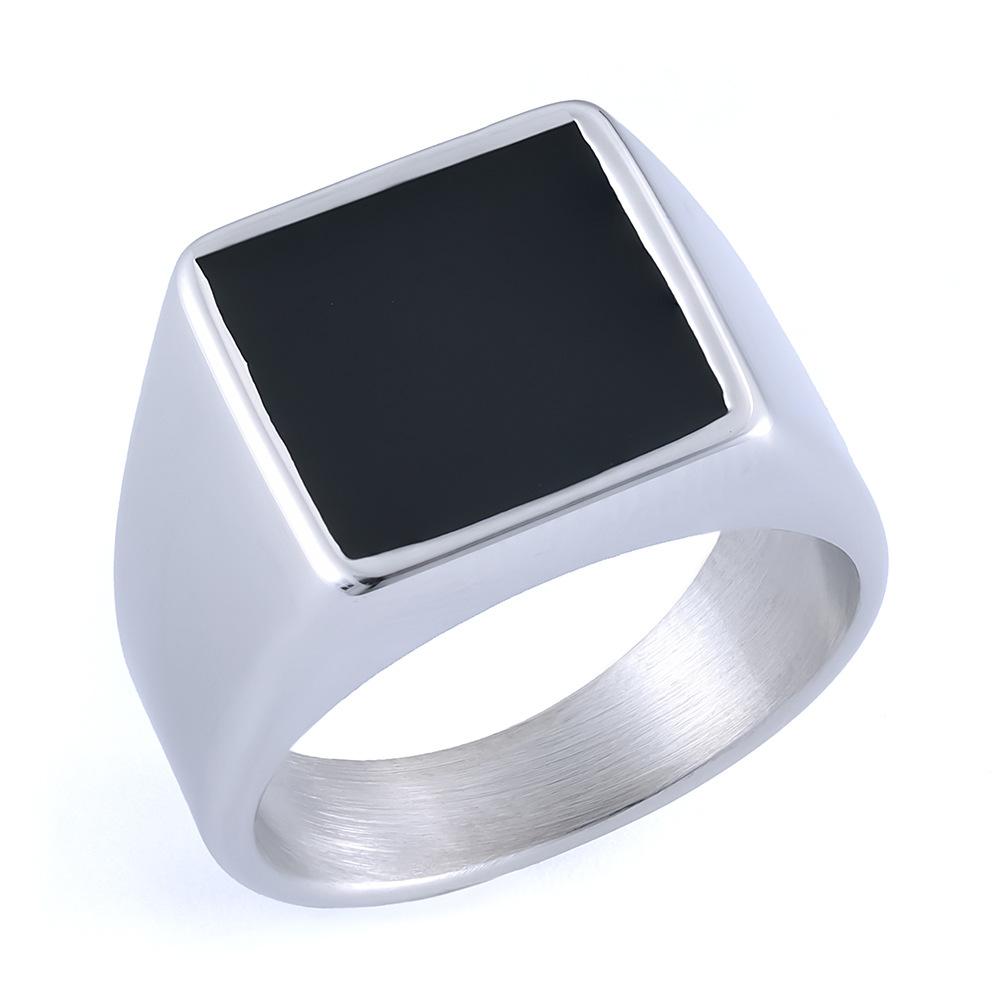 Персонализированное мужское модное мужское кольцо из эпоксидной смолы с раковиной абалона из нержавеющей стали, не тускнеющая бижутерия