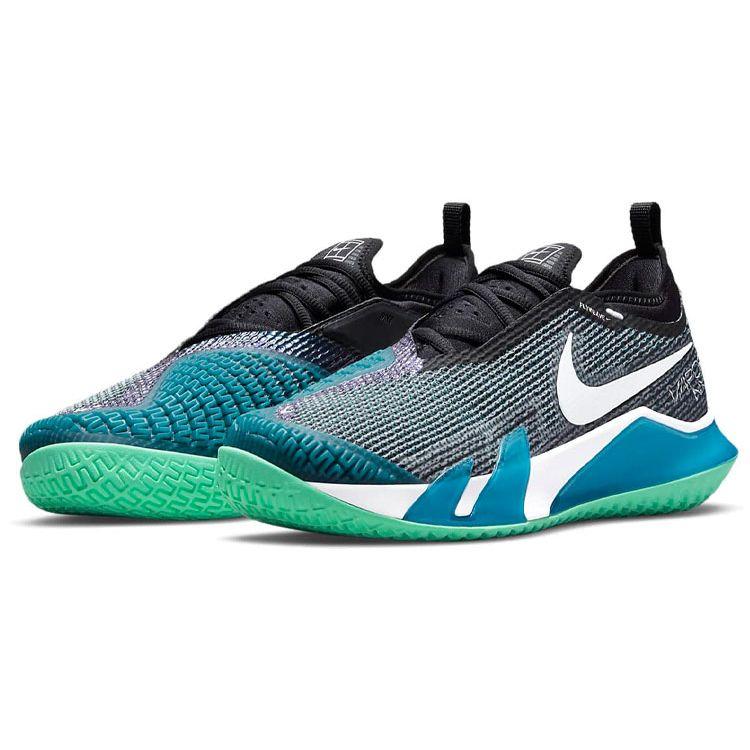 Nike Court React Vapor NXT Dark Teal Green Мужские кроссовки Black Green-Glow White CV0724-324