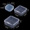 10PCS/Pack Portable Jewelry Storage Box Mini Transparent Plastic Square Jewelry Container Case for Earring Necklace Nail Art ZYF