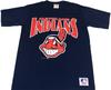 Редкая винтажная футболка Cleveland Indians Chief Wahoo 1991 года Новая! БОЛЬШАЯ Унисекс Футболка с Одинарным Швом