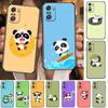 Super Cute Panda Phone Case For Xiaomi Mi 11 Lite Pro Ultra 10s 9 8 MIX 4 FOLD 10T 5g Black Cover Silicone Back Prett