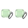 Прозрачный защитный чехол с карабином TPU Cover для Airpods 4(Прозрачный зеленый)