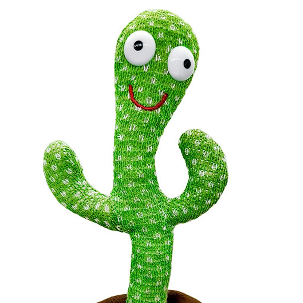 12.6in Cactus Toy Plush Wriggle Plant Singing Dancing Mimicking Electric Cactus Voice Recorder