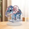 Cartoon Blue Pink Elephant 2D Acrylic Home Living Room Bedroom Tabletop Ornament Assembly Props Ornament