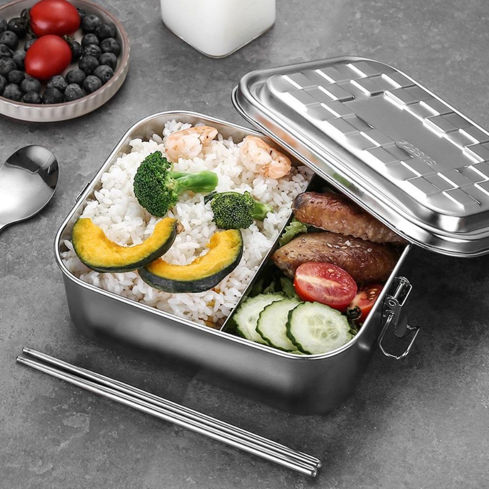 Rectangular Lunch Container 1/2/3 Compartment Fresh-keeping Box Picnic