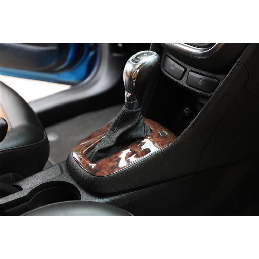 Inner Gear Shift Panel Decor Cover Trim 1* For Buick Encore 2013-2015 Peach Wood
