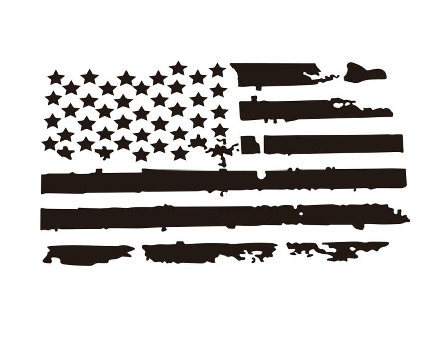 1 шт. Сделай сам Черный Декаль на капот автомобиля с флагом США Водонепроницаемая Наклейка для Jeep Wrangler