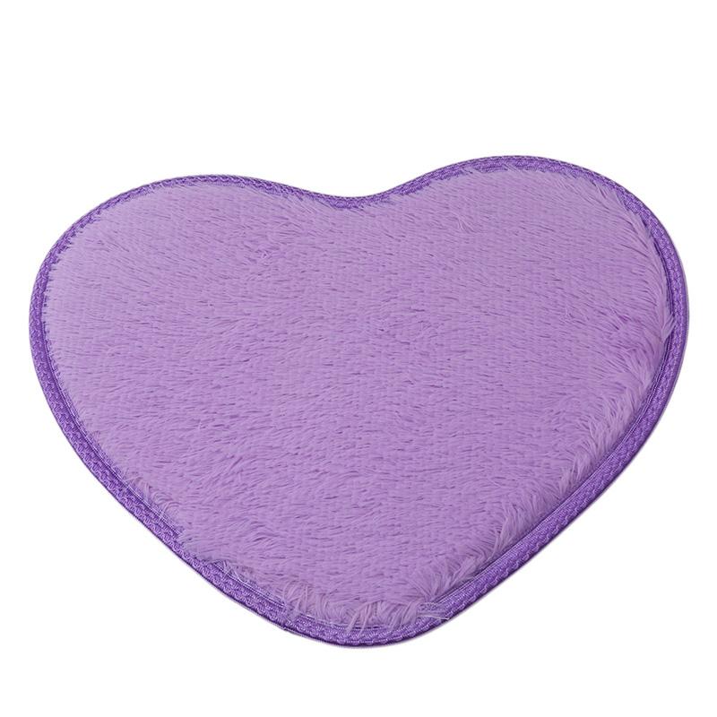 30*40cm Love Heart Shaped Doormat Non-Slip Soft Microfiber Fluffy Bathroom Floor Area Rug For Bedroom Mat Carpets Living Room