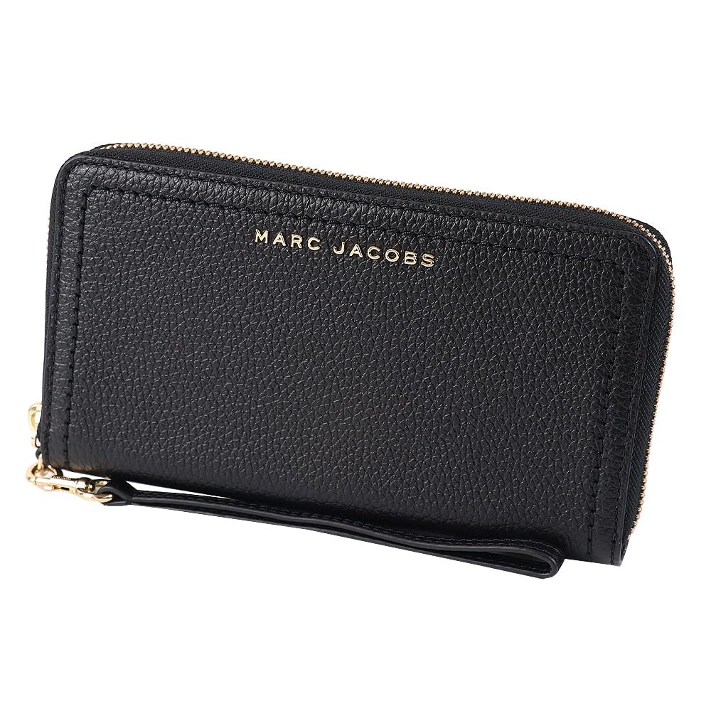 Long Wallet S130L01RE22 001 Round Zip Outlet with Strap Wallet BLACK [Marc Jacobs] Women's [Item]