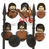 Зеленый Дракон Вороны Рыцари Щит Фигурки MOC Средневековые Древние Рыцари Сцена Строительный Блок Креативные Игрушки для Детей