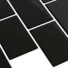 Subway Tile 10 pcs Black 30 x 30 cm Polyurethane and PET