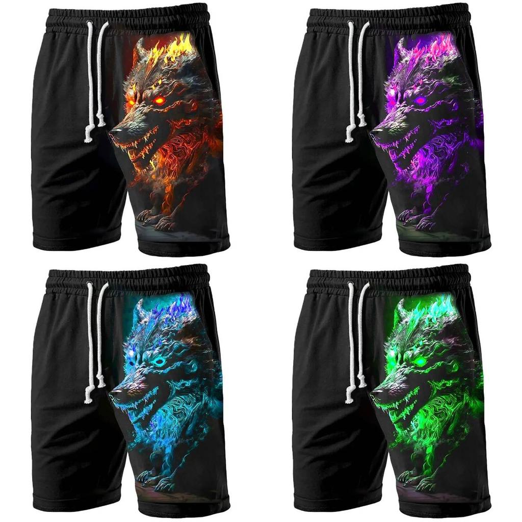 Wolf Boxing Shorts Pants 3D Print Fighting Training Unisex Men Women Quick Dry Fitness Gym Sport Workout Casual Streetwear