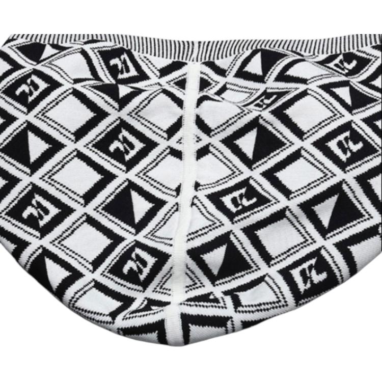 Fila SS24 Woven Fashion Casual All-Over Print Hoodie Women Tops Black F11W414402F