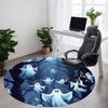 1PC Ghost Forest Office Round Area Rug, Mat Suitable For Office, Under Office Chairs Bedroom Living Room Home Decor, Room Deco