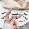 Строго отобранные ретро-очки с защитой от синего света для женщин, уличная фотография, простые очки, оправа, персонализированные плоские очки, расширенные возможности восприятия