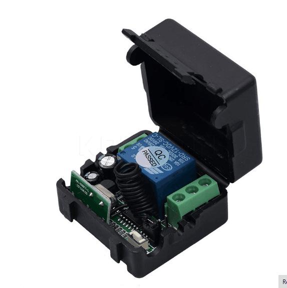 DC12V Single-Channel Remote Switch with Metal Chili Single Button Controller