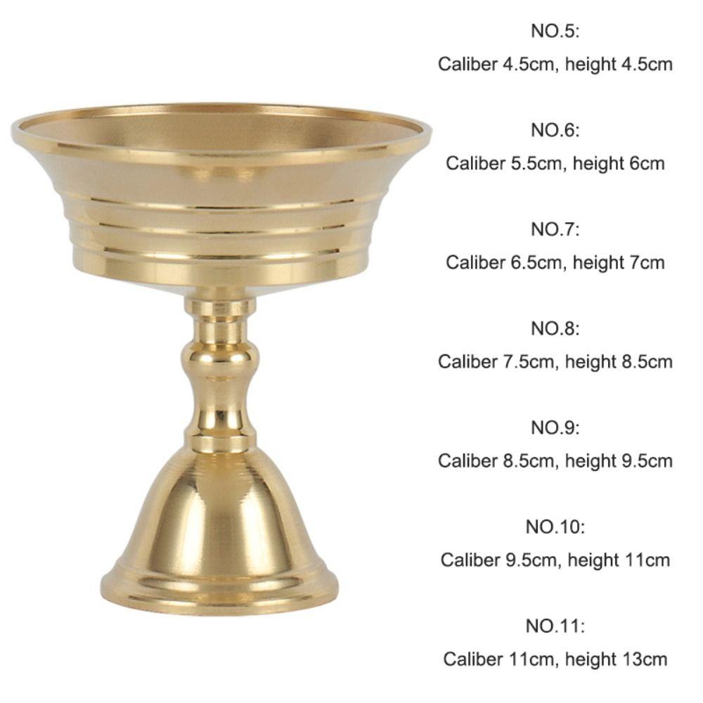 Universal Copper Butter Lamp Holder Golden Multi-Size Candle Holders Long Lamp Candlestick Home Decor