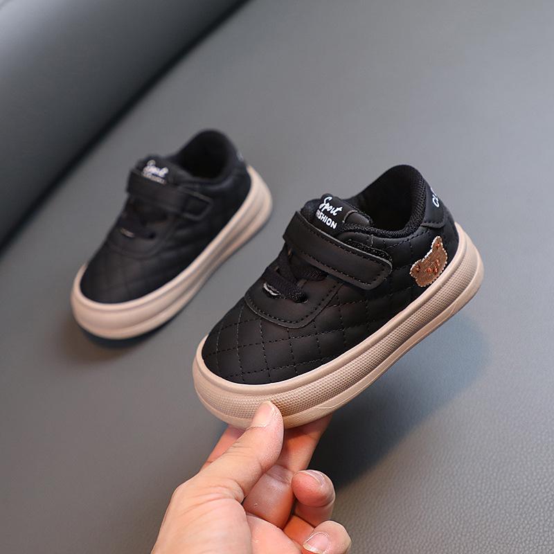 Детские кроссовки для мальчиков из искусственной кожи, обувь для активного отдыха, противоскользящая обувь