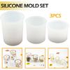 3 шт., подсвечник для чая, силиконовые формы, цилиндр из эпоксидной смолы, силиконовые формы для литья свечей, сделай сам, ремесло, изготовление свечей для ароматерапии