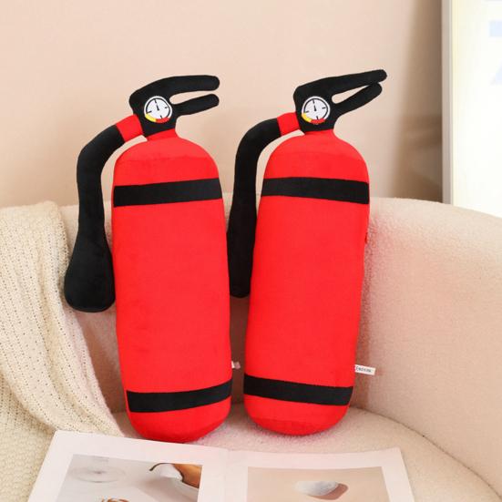 Fire-Extinguisher Plush Toy Soft Sofa Neck & Back Cushion Cartoon Cylindrical Stuffed Pillow