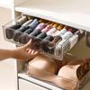 1PC Office Closet Under The Table Storage Drawer Slide Out Self-adhesive Drawer Storage Box Hidden Household Items