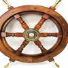 Твердая латунная ручка 18-дюймовая деревянная корабельная руль Шлюпка с антикварным настенным декором