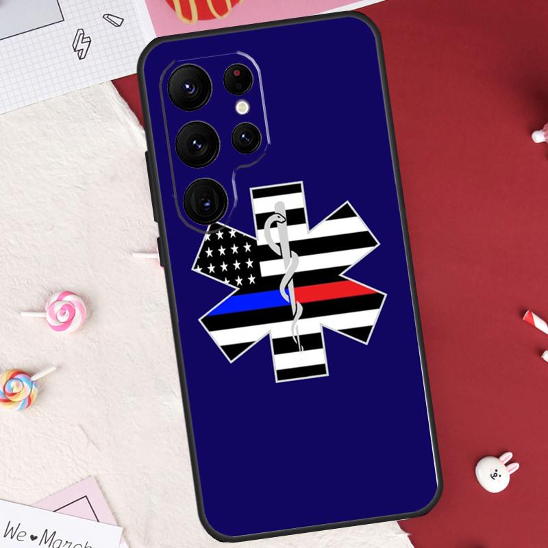 Emergency Medical Star of Life Case For Samsung Galaxy S26 Ultra S23 S22 S21 S20 S24 S25 Ultra S10 Plus S25 FE Cover Shell