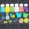 Синий Мелкий Глиттер для Resin Art Craft Supply Блестки Блестящие Пайетки Фестивальный Макияж Блестки Косметические Блестки для Глянцевой Формы Mak