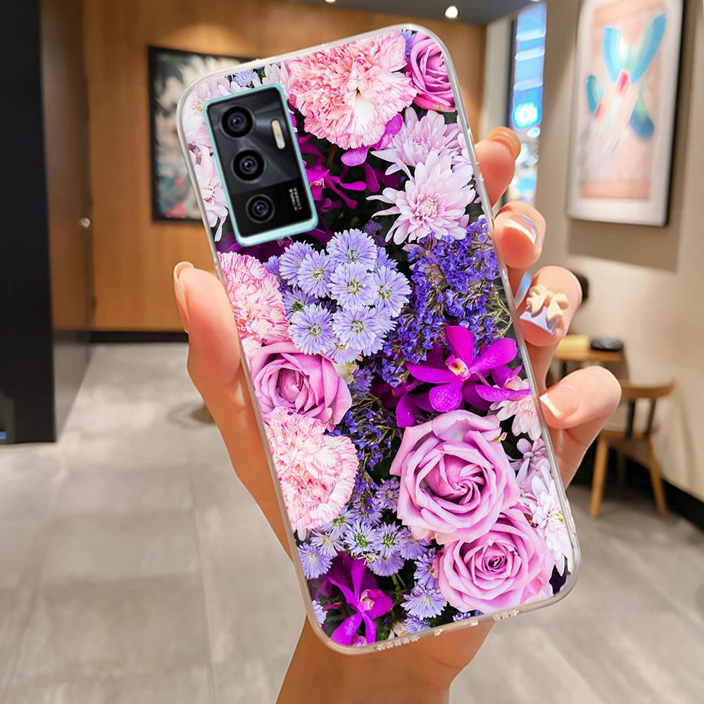 Прозрачный чехол для телефона Vivo V23e V23 5G V23 Pro Милый Мягкий Гладкий Силиконовый Полная Защита Противоударная Задняя Крышка для Vivo V2130 V2132
