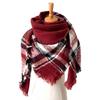 Spring Autumn Winter Shawl Ladies Plaid Triangle Scarf