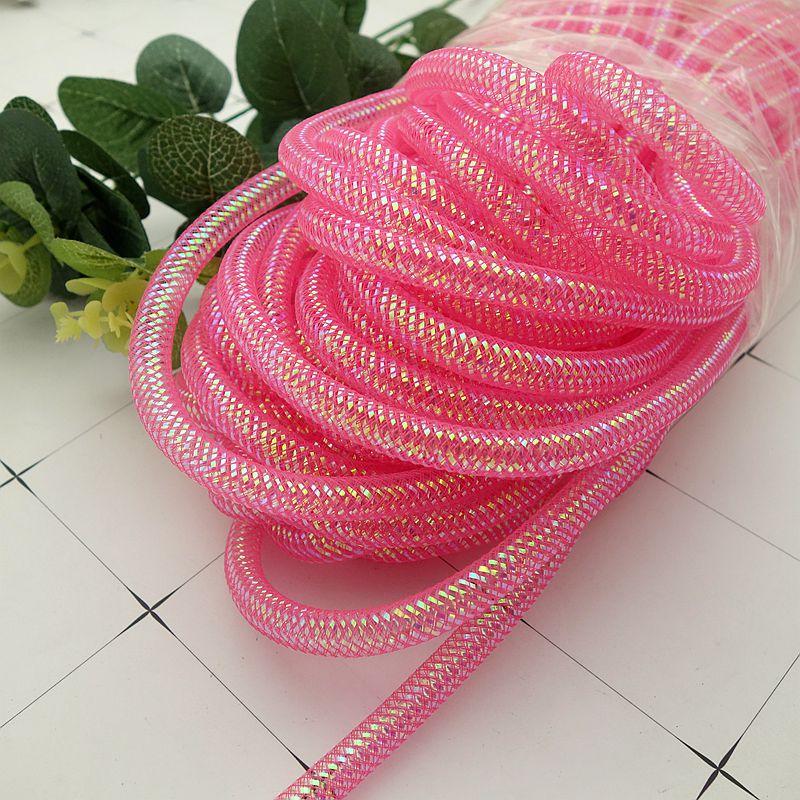 10 м Цветная сетчатая трубка-веревка 4 мм 8 мм Сетчатая трубчатая кринолиновая трубка Свадебное платье Юбка Одежда Сетка Сделай сам Изготовление Ремесленные аксессуары