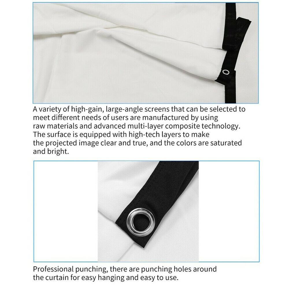 Портативный складной экран проектора HD домашний кинотеатр открытый кемпинг 3D фильм