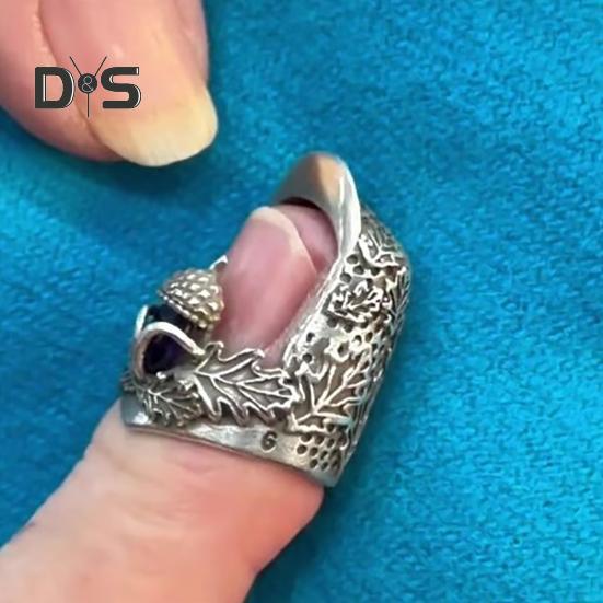 Открытый наперсток для ногтей, регулируемое швейное кольцо, защитный металлический наперсток для пальцев, для шитья, шитья, рукоделия, инструмента для поделок своими руками