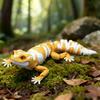 Articulated Leopard Gecko Figurine 3D Printed House Lizard Sculpture with Movable Joints Reptile Collectible Gecko Model for Home Desk Decor