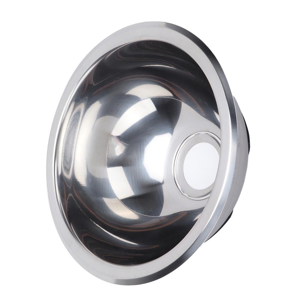 Круглая раковина 265 мм из нержавеющей стали для мытья овощей, чаша, раковина со сливной трубой для лодки, каравана