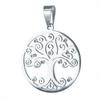 [R4831] - Silver-white 'Tree of Life' Steel Pendant - 30 Mm