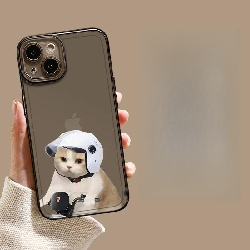 Забавный Рабочий Кот черный Прозрачный Чехол для Телефона Для iPhone 17 16 15 11 12 14 13 Pro Max Mini X XR 7 8 Plus SE4 17E Милые Чехлы Fundas