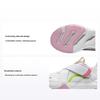 Li Ning Детская спортивная модная обувь с амортизацией и возвратом энергии, дышащая, низкая, повседневная, унисекс, повседневная обувь, Белый Розовый YKCU128-2