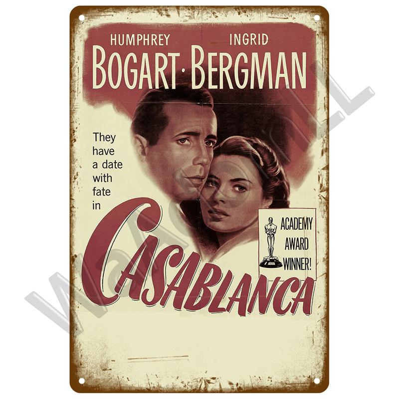 Vintage Metal Sign Movie Retro Tin Sign Aesthetic Living Room Metal Wall Decor Decoration Cinema Industrial Deco Films Poster
