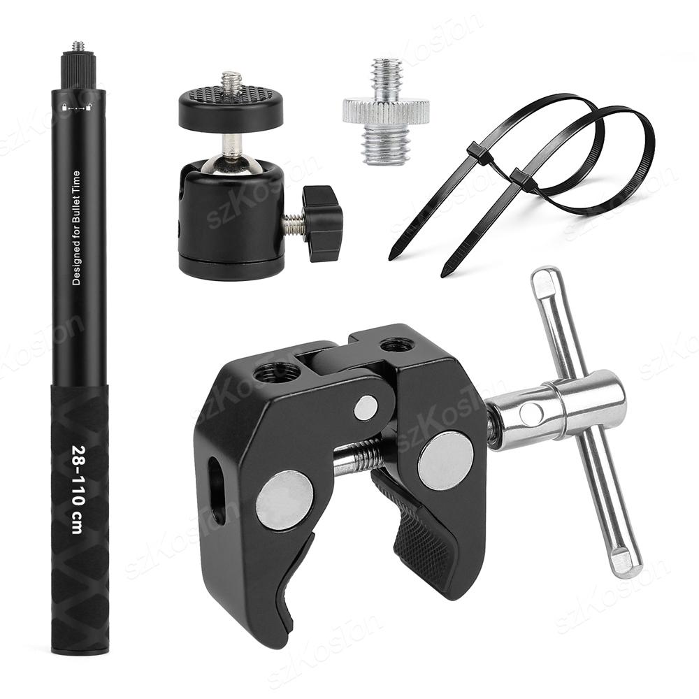 Для Insta360 X4 X3 Мотоцикл Велосипед Панорамный Селфи-стик Монопод Крепление Кронштейн на руль Для GoPro 12 11 10 9 8 7 Аксессуар