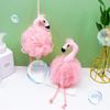Cute Pink Flamingos Shaped Bath Flowers Girl Bath Brush Exfoliating Back Massage Scrubber Cleaning Balls Body Wash Foaming Net