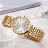 KINGNUOS Высококачественные модные женские часы с бриллиантами, водонепроницаемые женские часы с твердым стальным ремешком