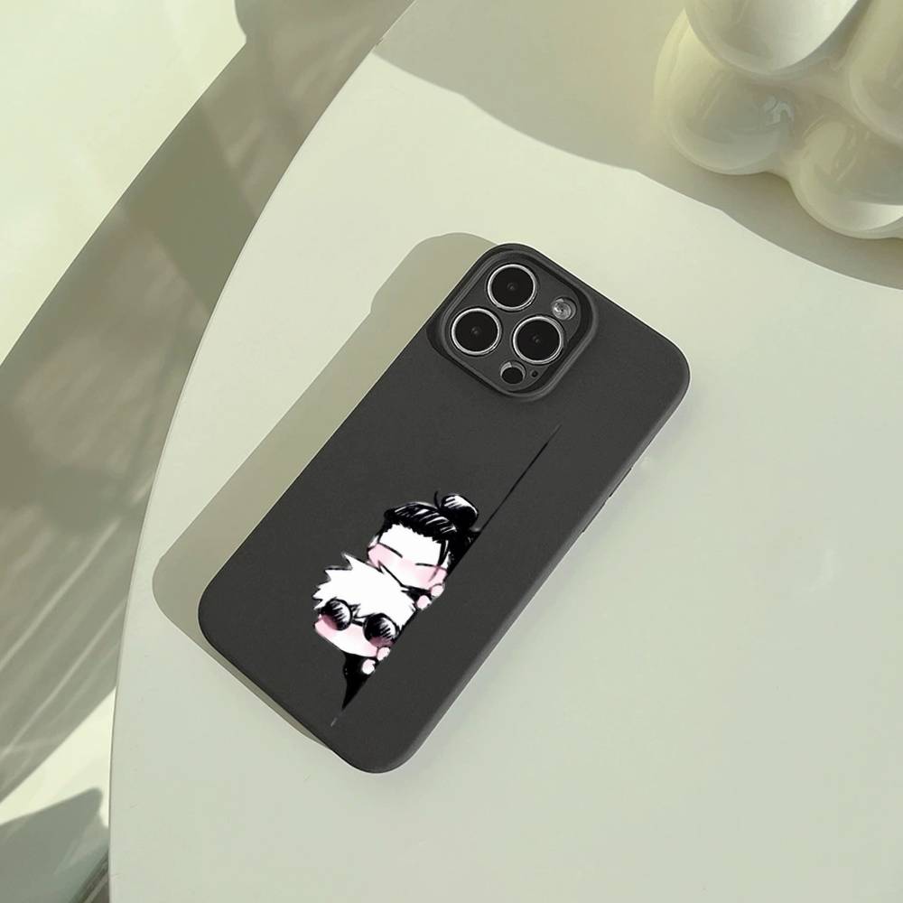 Популярные персонажи-J-Jujutsu K-aisen- Чехол для телефона для iPhone 17,16,15,14,13,12,11 Pro Max,16Plus,XS Мягкий черный чехол