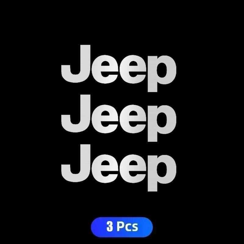 ARG3 3D Car Logo Decals for Jeep Grand Cherokee Wrangler JK Gladiator Compass Renegade Patriot Window Wiper Stickers Reflective Badge